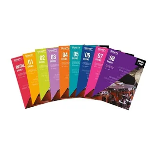 หนังสือเรียนกลอง Trinity Rock & Pop Drums ระดับ Initial ถึง Grade 8