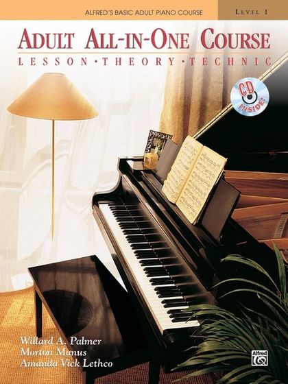 หนังสือเรียนเปียโน Alfred's Adult All-in-One Course สำหรับผู้ใหญ่