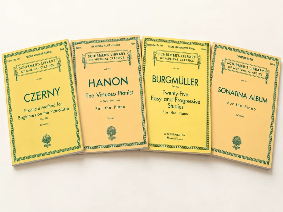 ชุดหนังสือเปียโนคลาสสิก Czerny, Hanon, Burgmüller และ Sonatina Album